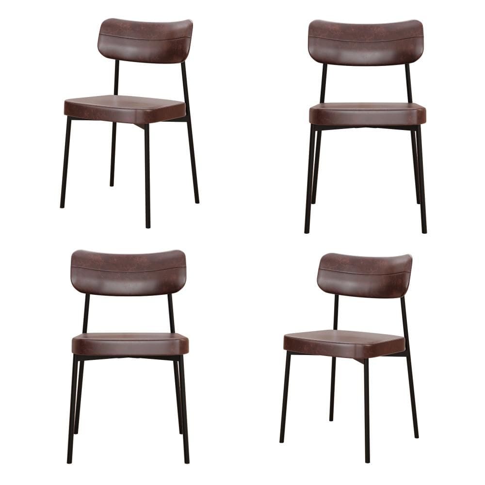 4 Un. Cadeira Fixa Estofada Mynna Courino