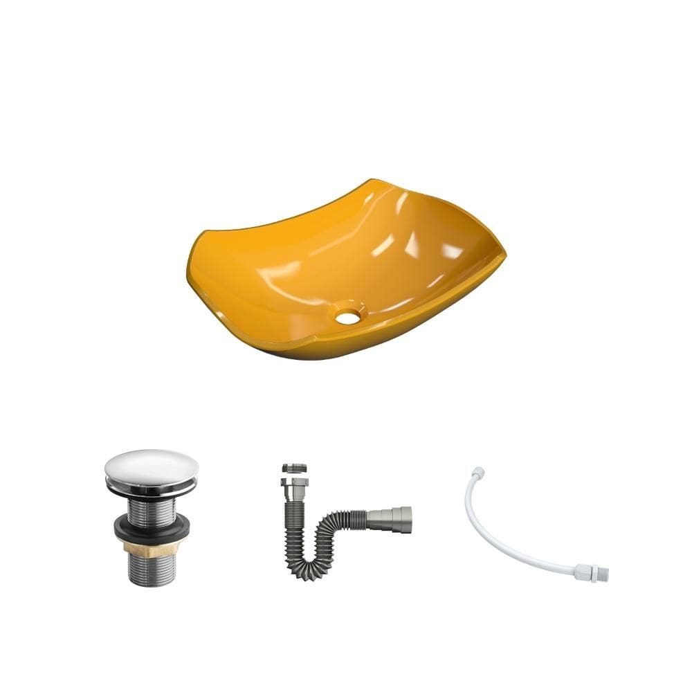 Kit Cuba L42 C/Válvula Click 1 1/2`` (4,0cm) + Sifão Cromado + Flexível
