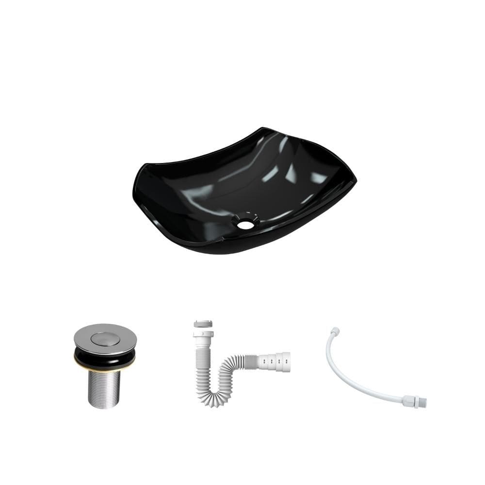 Kit Cuba L42 C/Válvula Click 1``B (2,6cm) + Sifão Pvc + Flexível