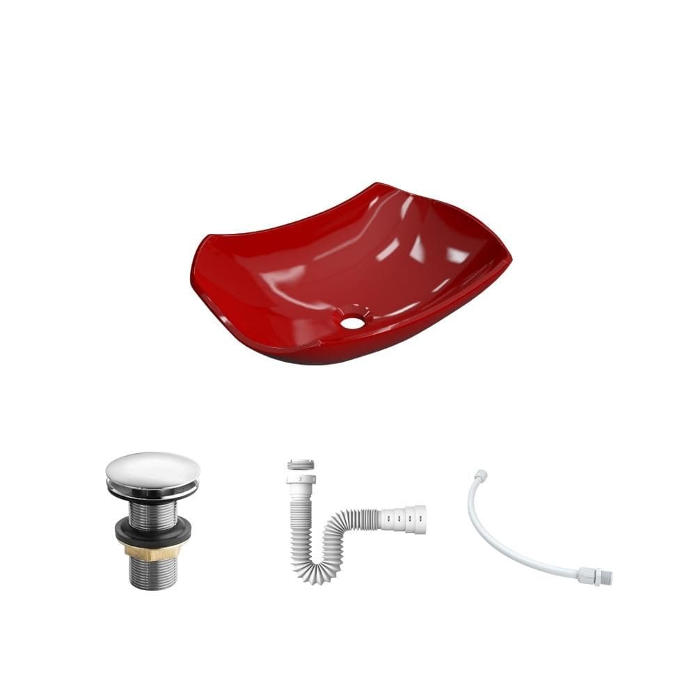 Kit Cuba L42 C/Válvula Click 1 1/2`` (4,0cm) + Sifão Pvc + Flexível
