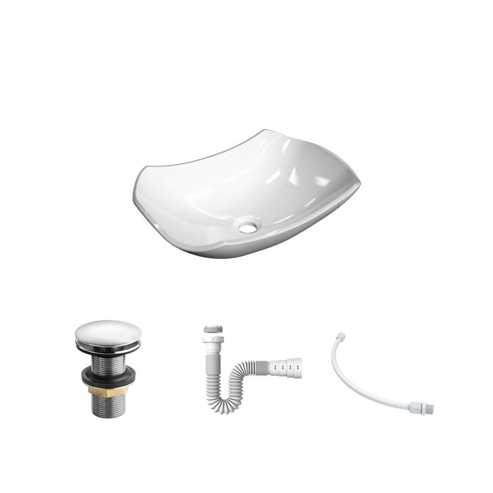 Kit Cuba L42 C/Válvula Click 1 1/2`` (4,0cm) + Sifão Pvc + Flexível
