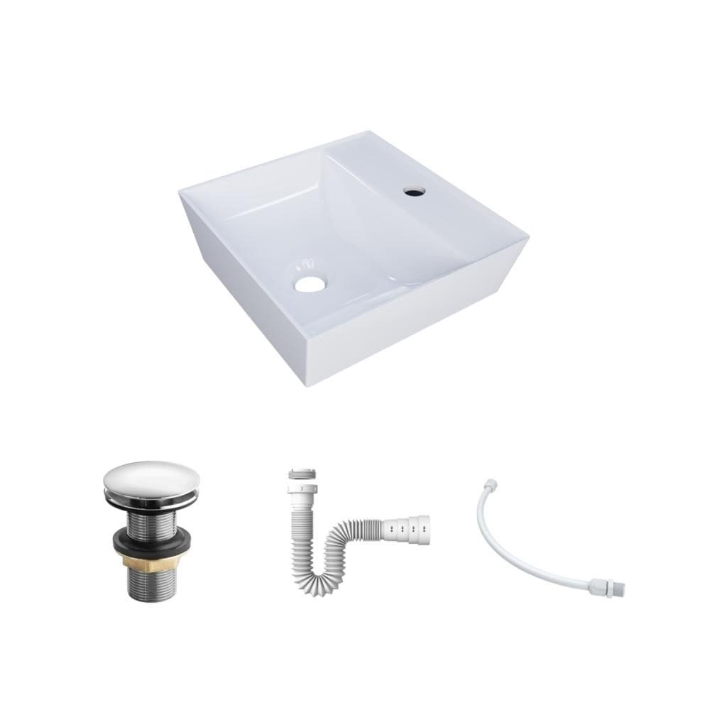 Kit Cuba AQ33 C/Válvula Click 1``G + Sifão Pvc + Flexível