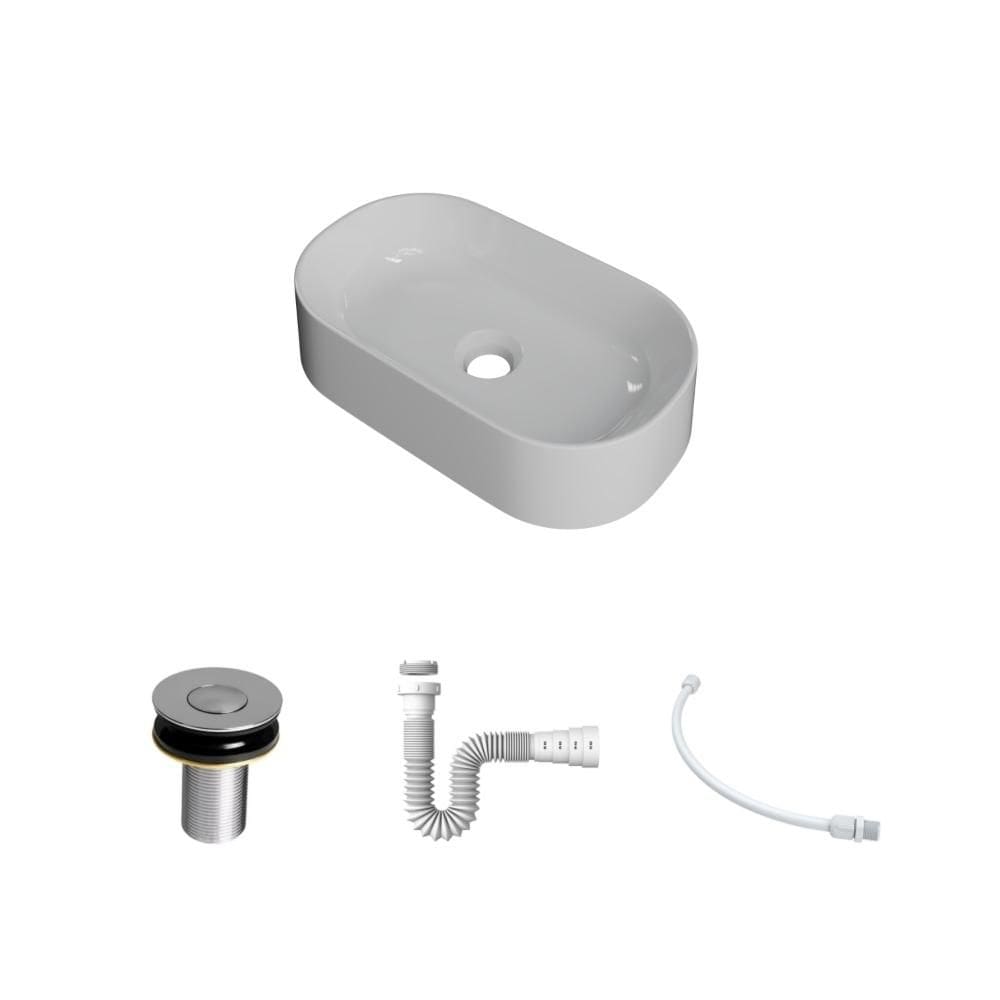 Kit Cuba OV42 C/Válvula Click 1``B (2,6cm) + Sifão Pvc + Flexível