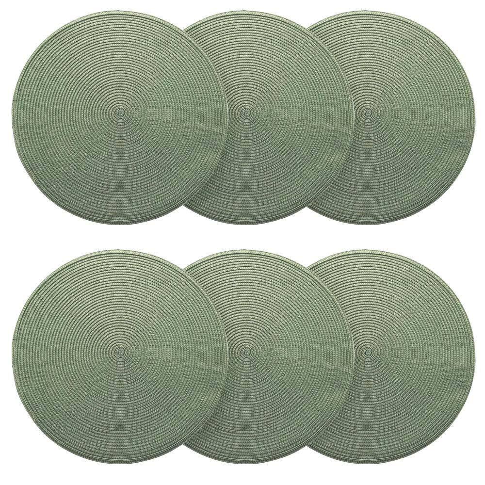 Conjunto 6 Peças Jogo Americano Redondo 38Cm Sousplat