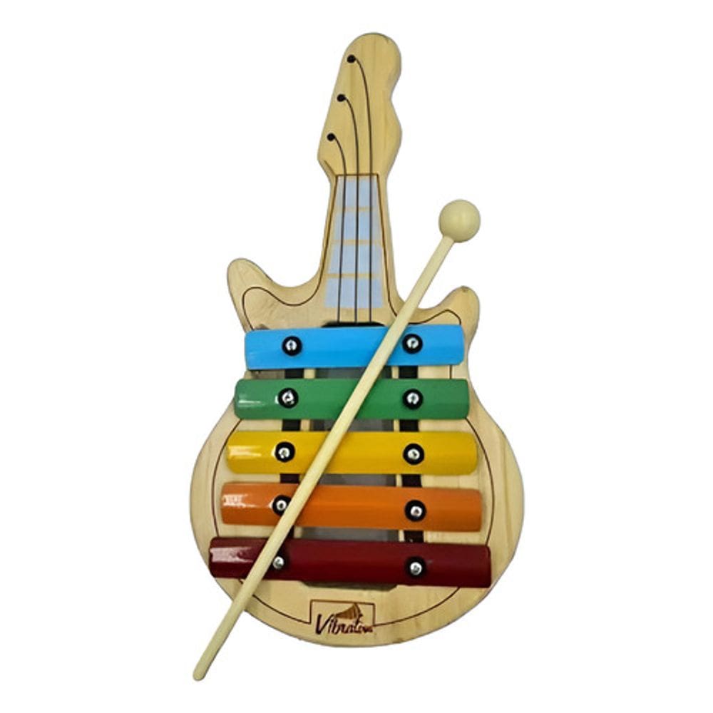 Metalofone musical pedagógico 8 teclas guitarra xilofone