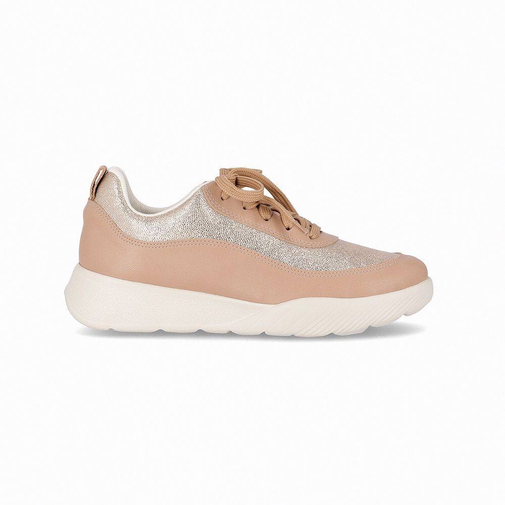 Tênis Piccadilly Fascite Anabela Wide Fit 949018 Feminino - Nude Claro