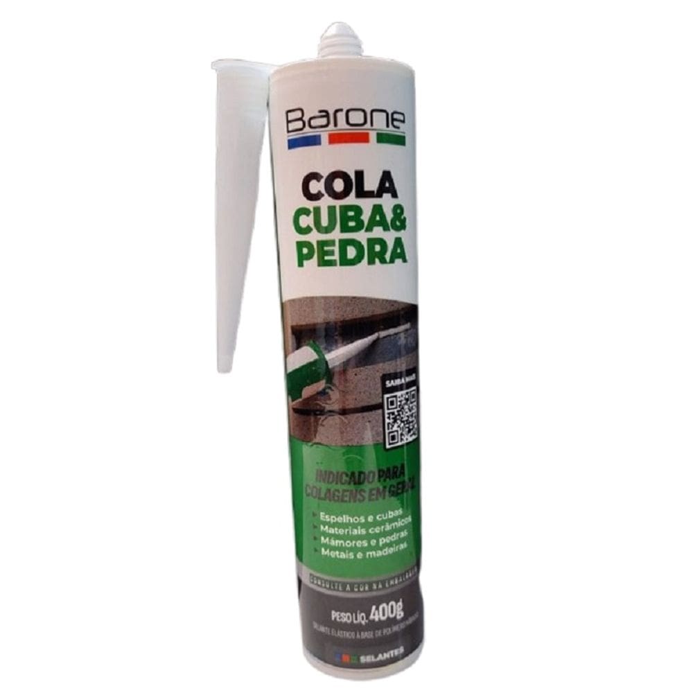 Adesivo Selante Cola Cuba e Pedra Cinza 400G Barone 25992
