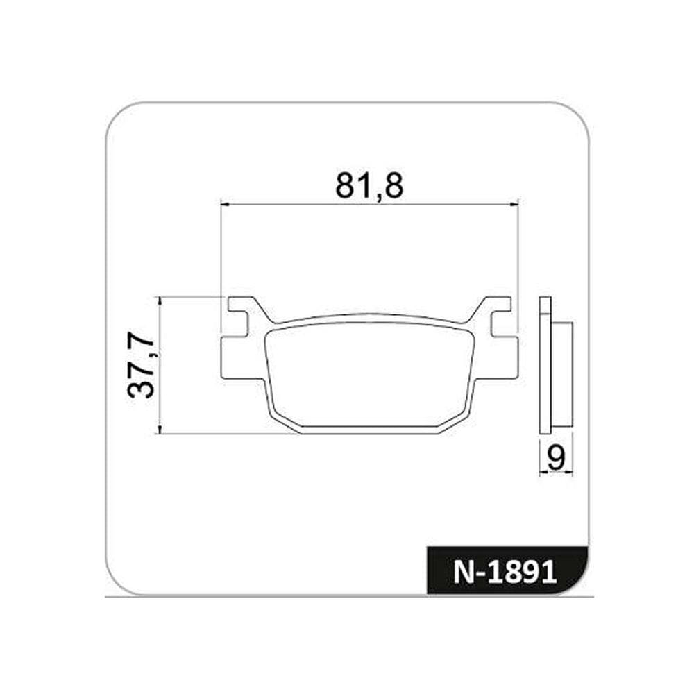 Pastilha De Freio - Pcx 150 2019 A 2020 / Sh 125 2013 A 2018 / Sh 150I 2009 A 2019 / Sh 300 2007 A 2018 - N1891