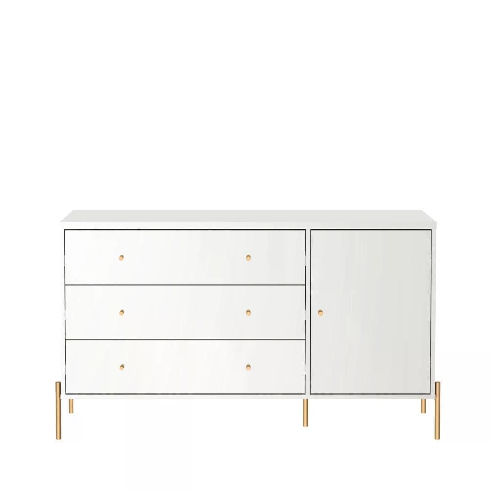 Cômoda 3 Gavetas 1 Porta Jasper Branco 135cm