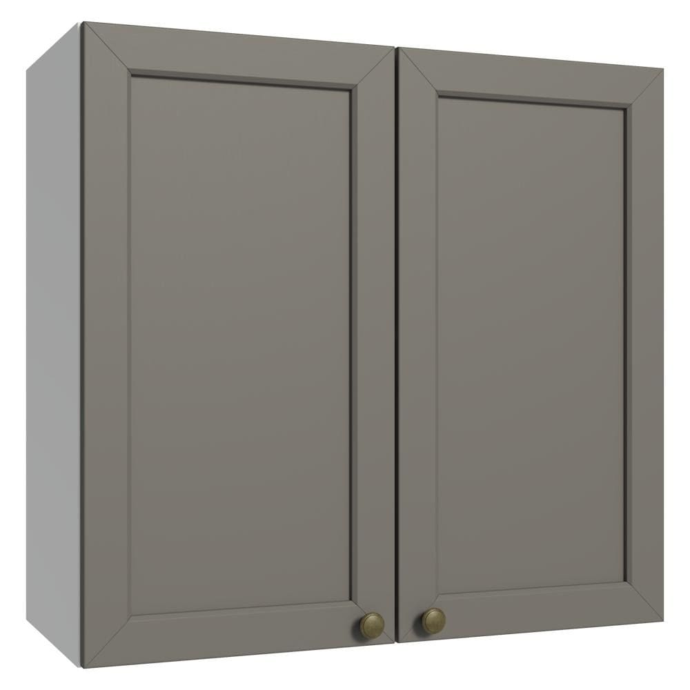 Armário Aéreo 70 cm 2 Portas Branco/Cinza Vik Madesa