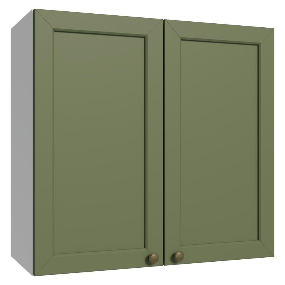 Armário Aéreo 70 cm 2 Portas Branco/Verde Vik Madesa
