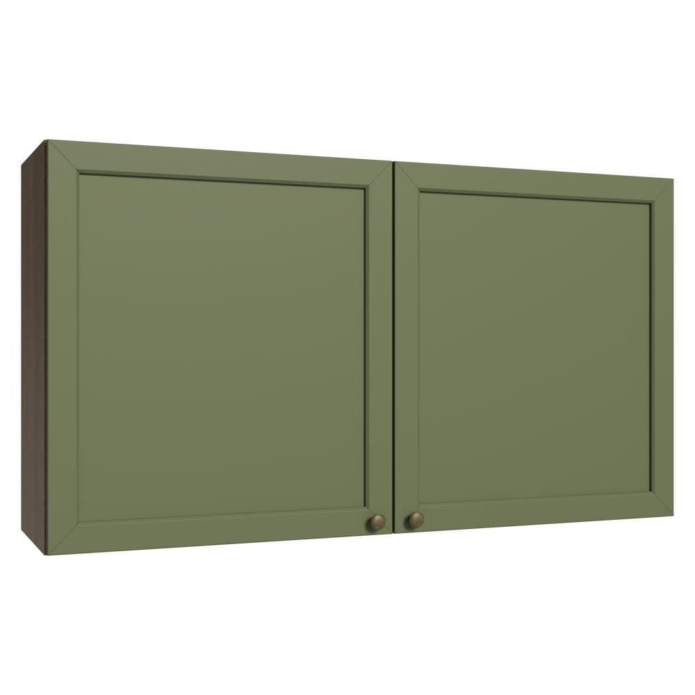 Armário Aéreo 120 cm 2 Portas Rustic/Verde Vik Madesa