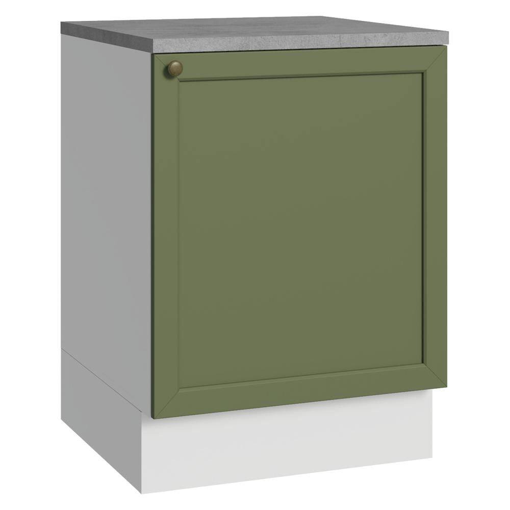 Balcão de Cozinha 60 cm 1 Porta Branco/Verde Vik Madesa
