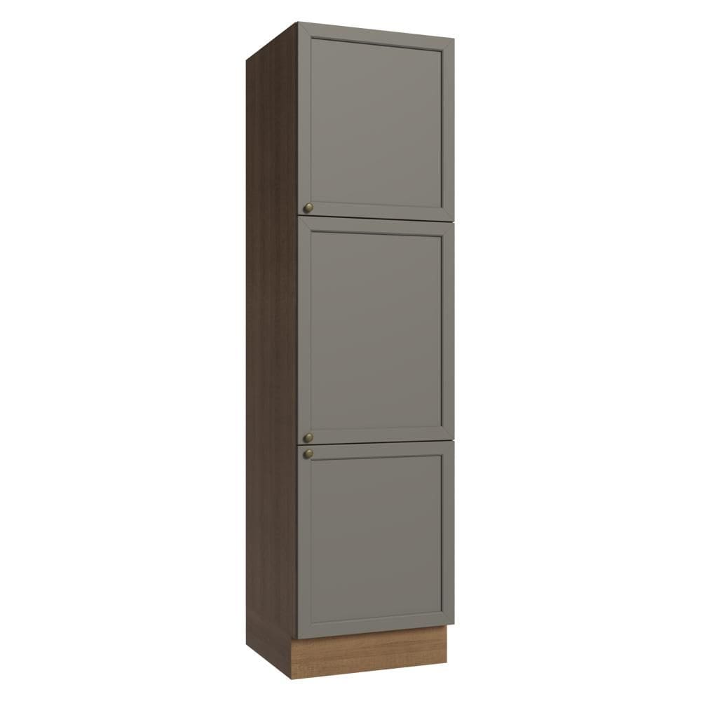 Paneleiro 60 cm 3 Portas Rustic/Cinza Vik Madesa