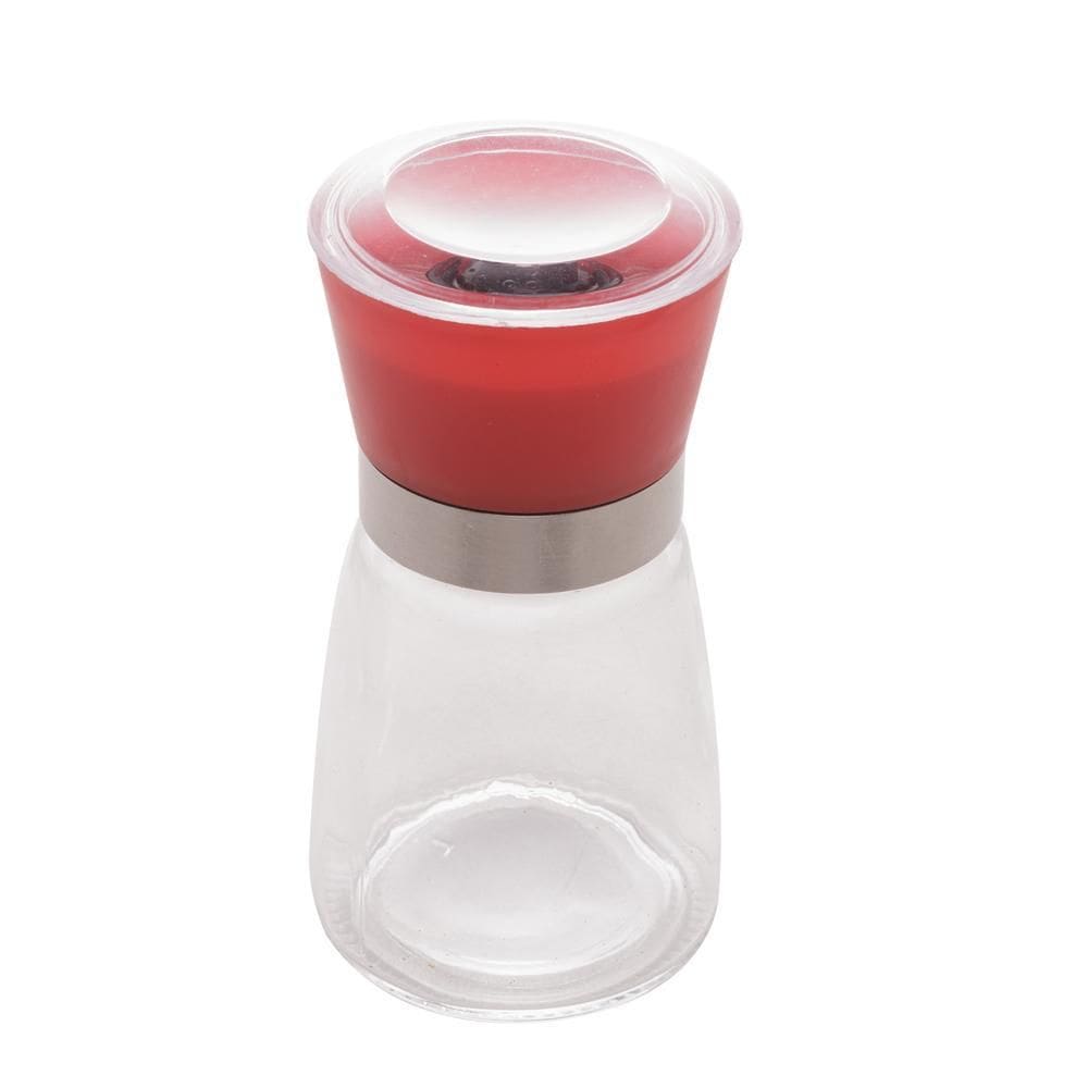 Moedor de Tempero de Vidro com Tampa Vermelha 170ml - Lyor