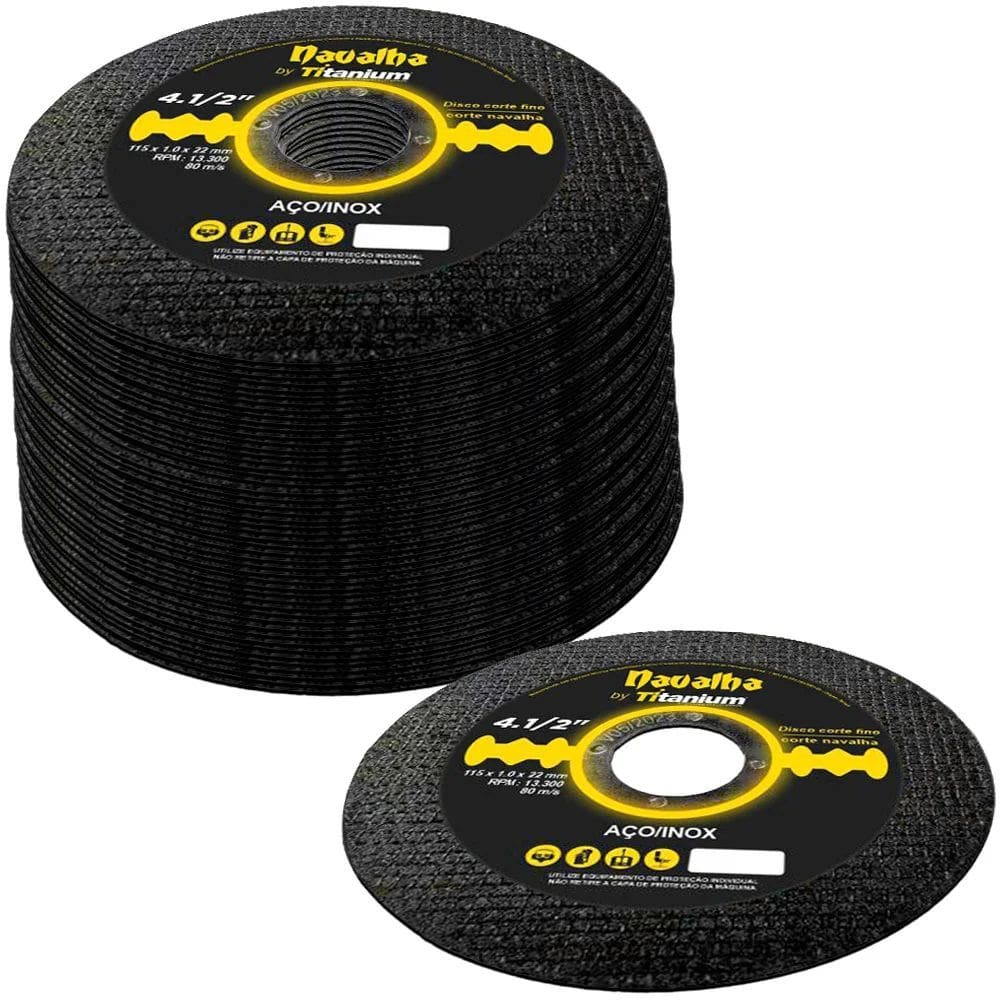 Disco De Corte Fino Inox 4.1/2 X 1,0 Esmerilhadeira 100 Pçs