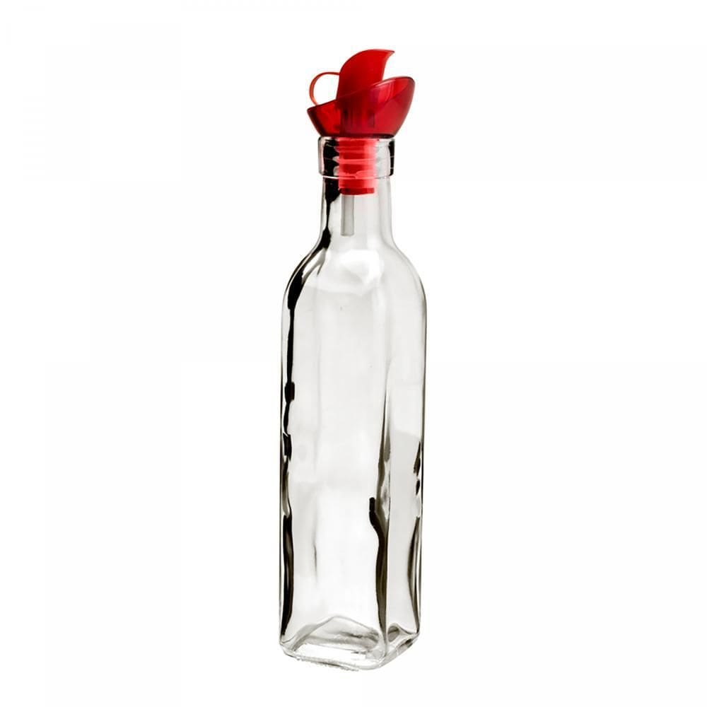 Garrafa de Azeite Vidro com Tampa Vermelha 270ml - Lyor