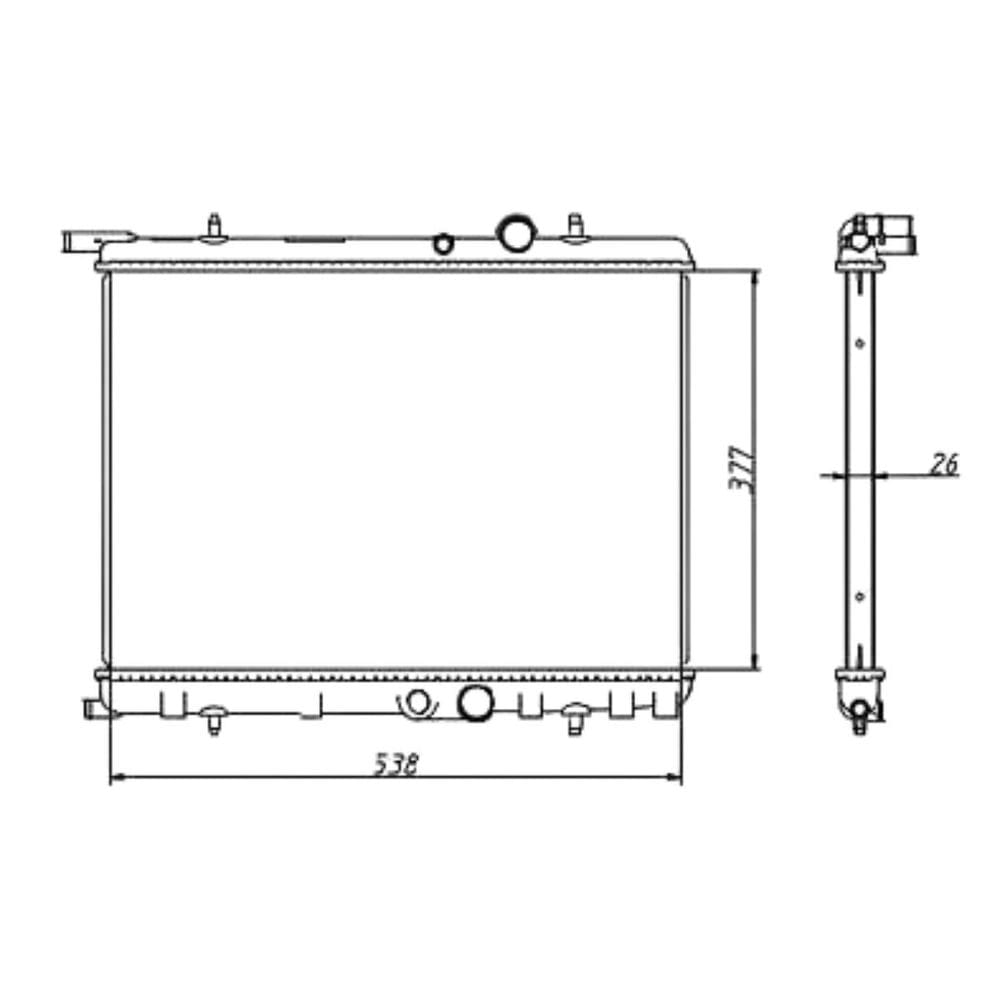 Radiador - 207 2008 A 2010 / C4 2008 A 2011 - Rmm1009Hpe