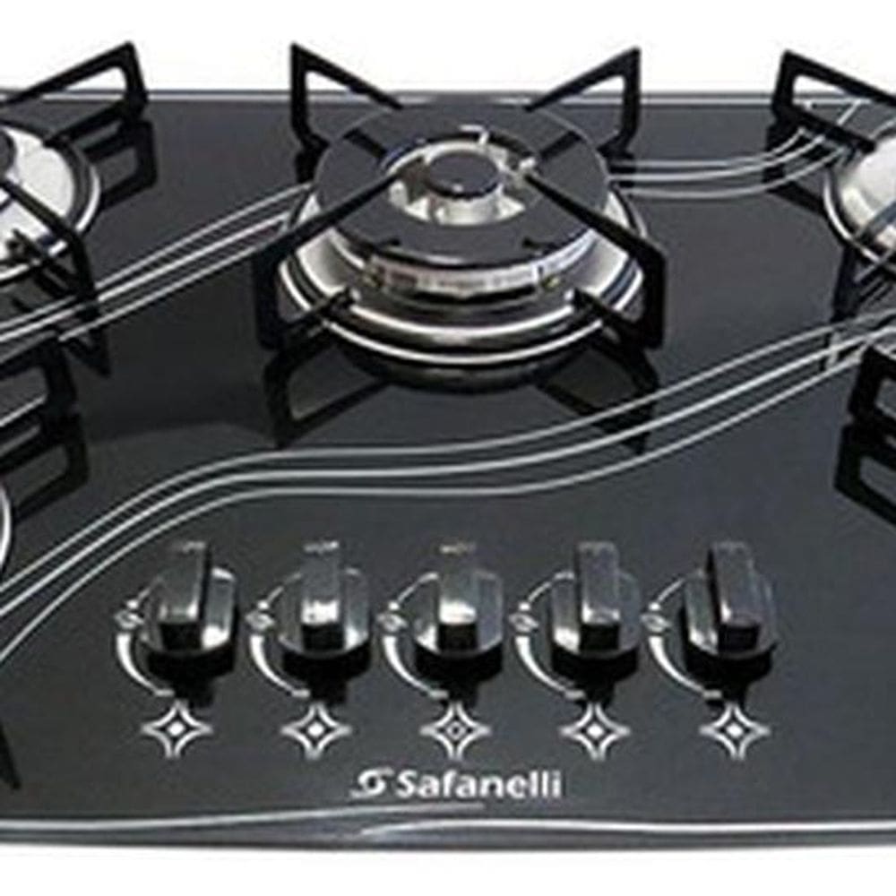 Cooktop A Gas 5 Bocas 10500w Bivolt Safanelli Tri500