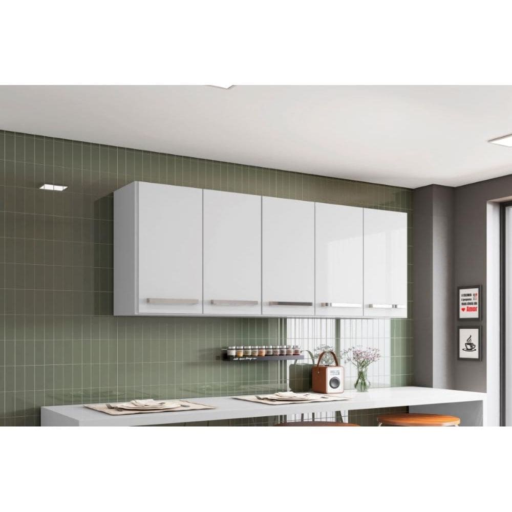 Armario Aereo para Cozinha Branco Santorini Bela Casa