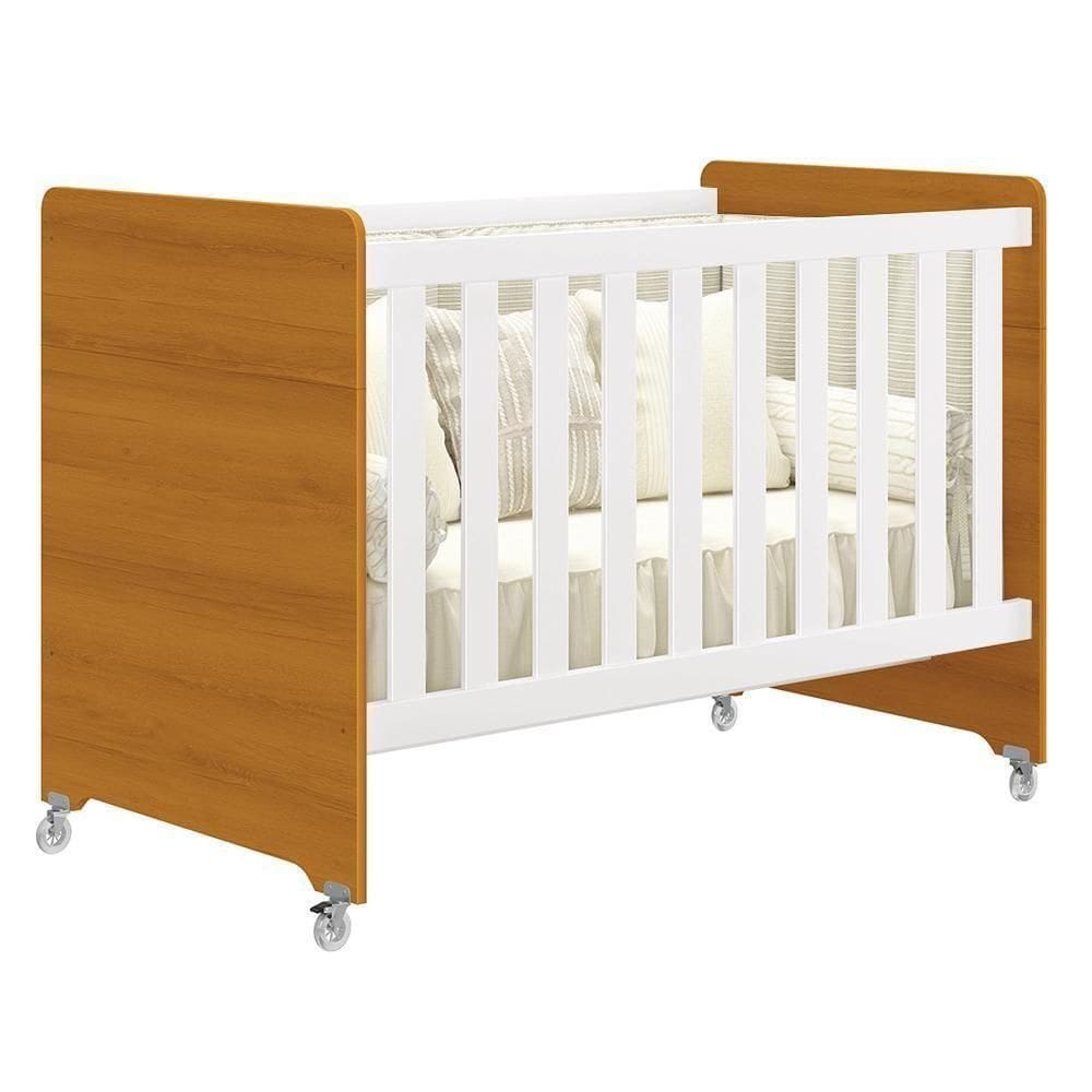 Berço Evolution 4 Em 1 Branco Fosco/savana - Reller Móveis Branco Fosco/savana