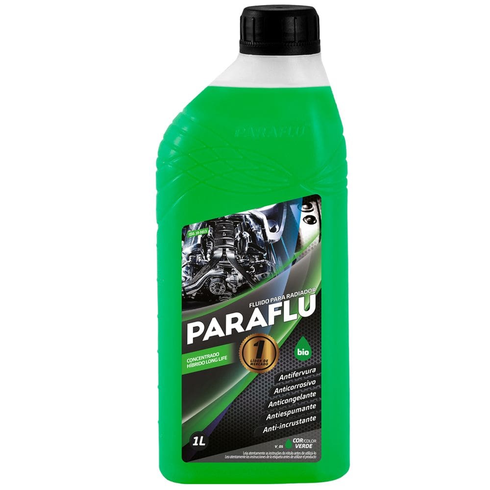 Aditivo Para Radiador Bio Híbrido Concentrado Verde (Glicol) - Veiculos Leve / Pesado / Agricola / Nautico - 1 Litro - Paraflu 10-3013