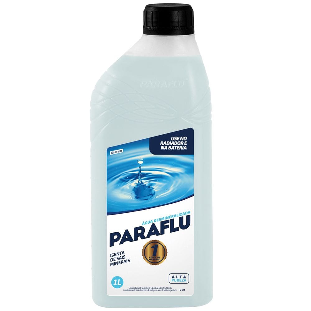 Agua Desmineralizada 1 Litro Veículos Leve / Pesado / Agrícola / Náutico - Paraflu 10-3031