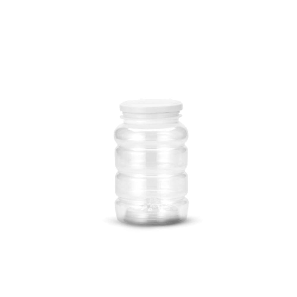 12 Potes para Conservas 550ml Plástico Tampa Alumínio G2500 Galvanotek