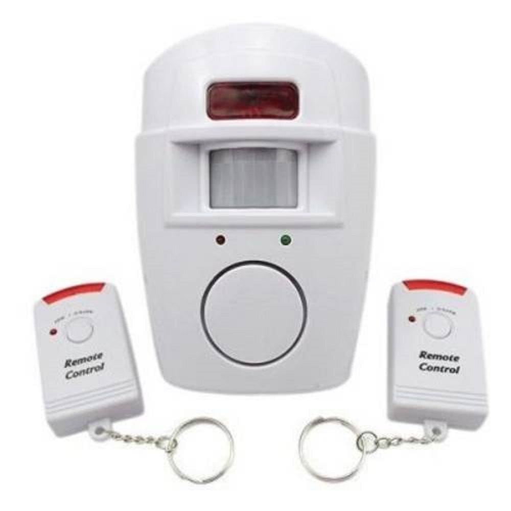 Kit Alarme sem Fio com Sensor Presença, Sirene e 2 Controles