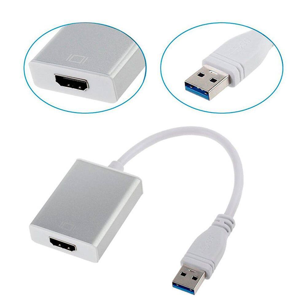 Cabo Adaptador Conversor Usb Hdmi 1080P Placa Multi Telas