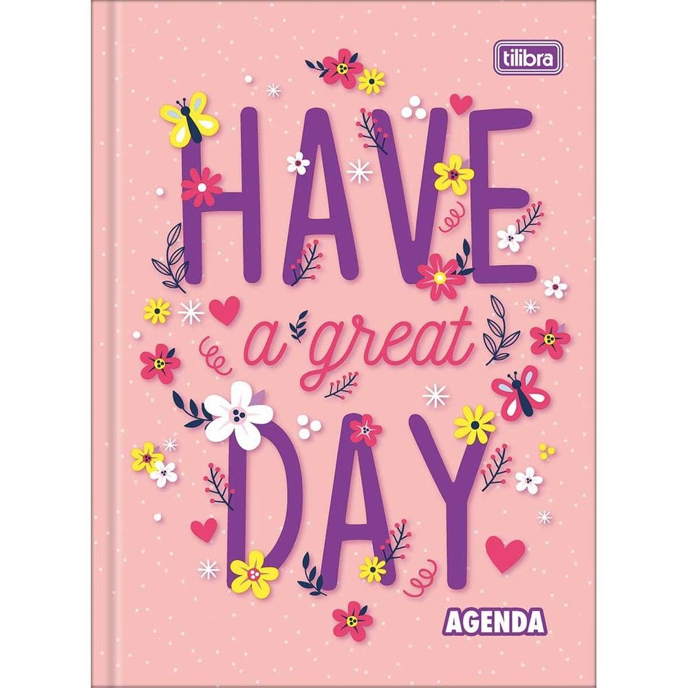 Agenda Diária Permanente Costurada Tilibra Pepper Feminina /Masculina Diária M4