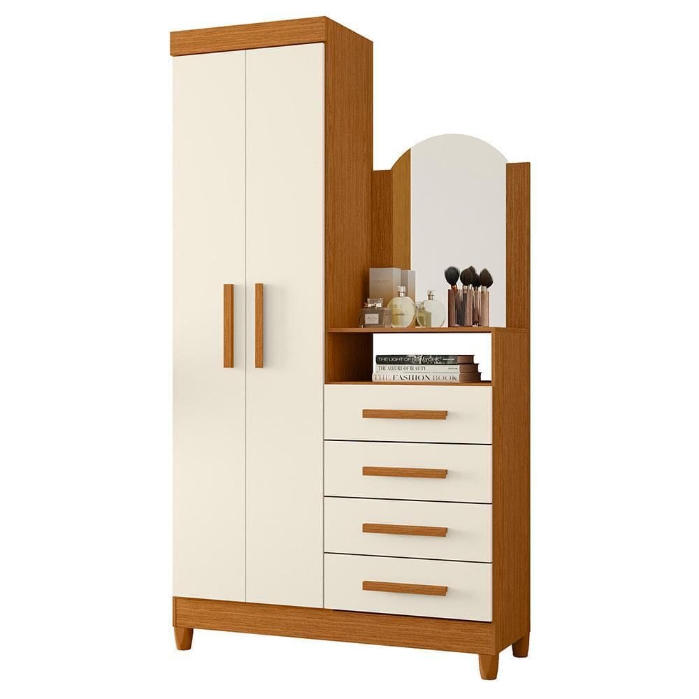 Cômoda New Capri 2 Portas e 4 Gavetas com Espelho - Móveis Albatroz