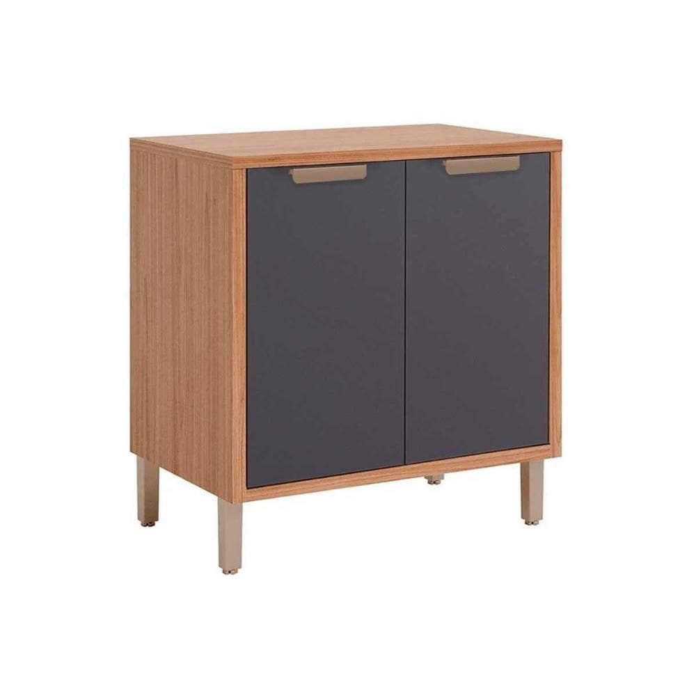 Gabinete de Cozinha Modulado Balcão c/ Tampo Eloise c/ 2 Portas 80cm Cinamomo/Titanium - MGM