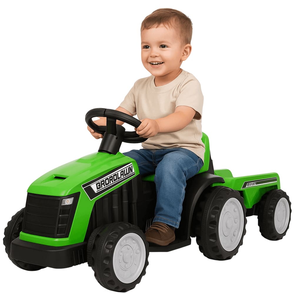 Mini Trator Infantil Elétrico Importway Verde 6V com Caçamba