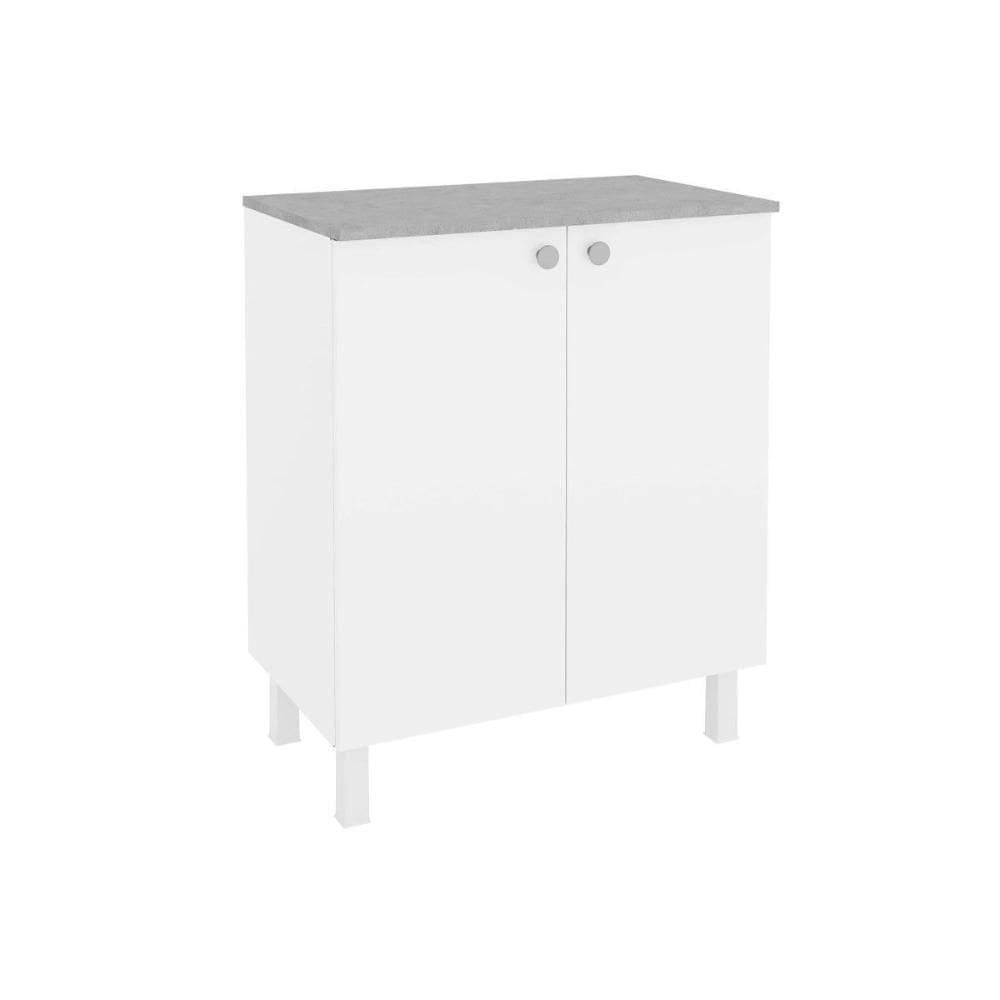 Armário Multiuso Juvenil Balcão Duo Duplo Alto 2 Portas 70cm Branco - Telasul