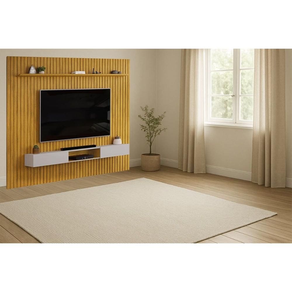 Home p/ TV Trento 275x240cm Cedro/Bali - DJ Móveis