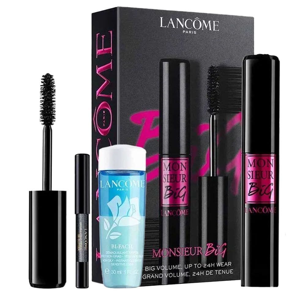 Kit Lancôme Monsieur Big Demaquilante + Máscara de Cílios + Mini Lápis