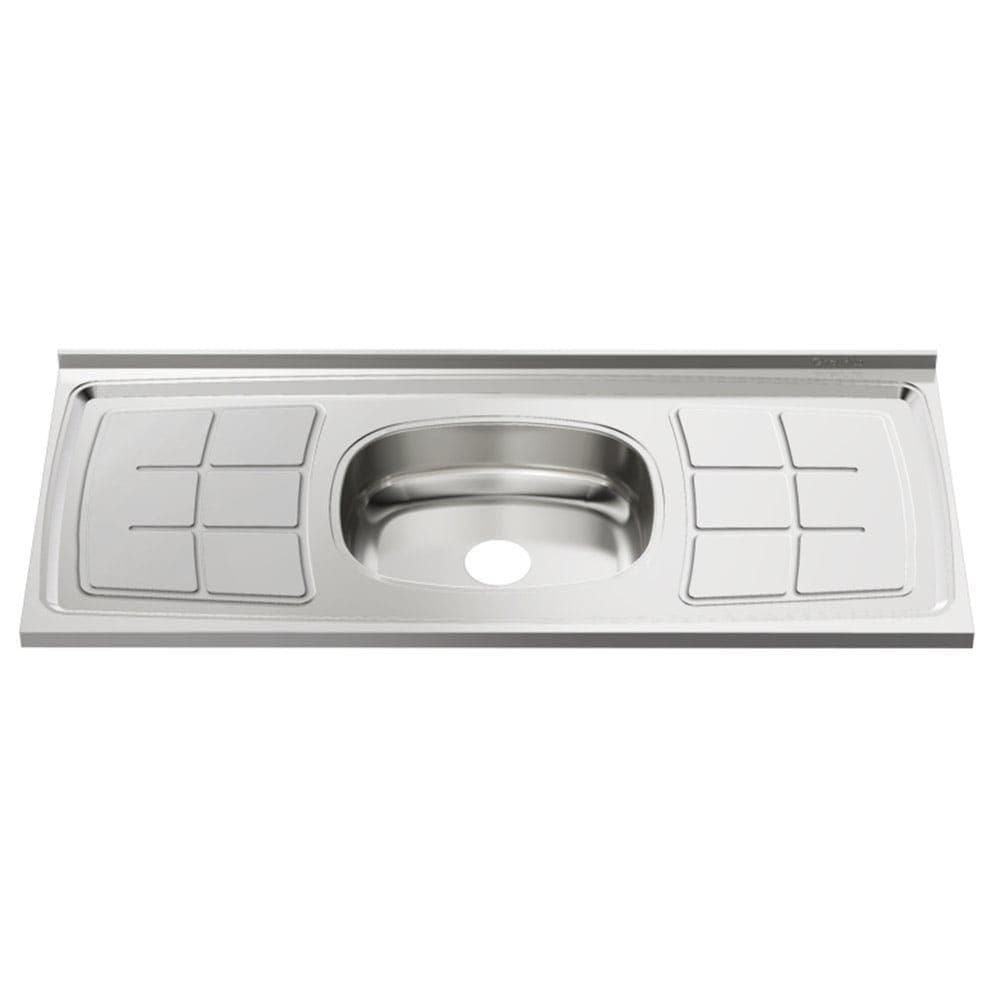 Pia Inox Ghel Plus 1000X530X95mm Cuba Central N4 Escorredor Concretada sem Vávula