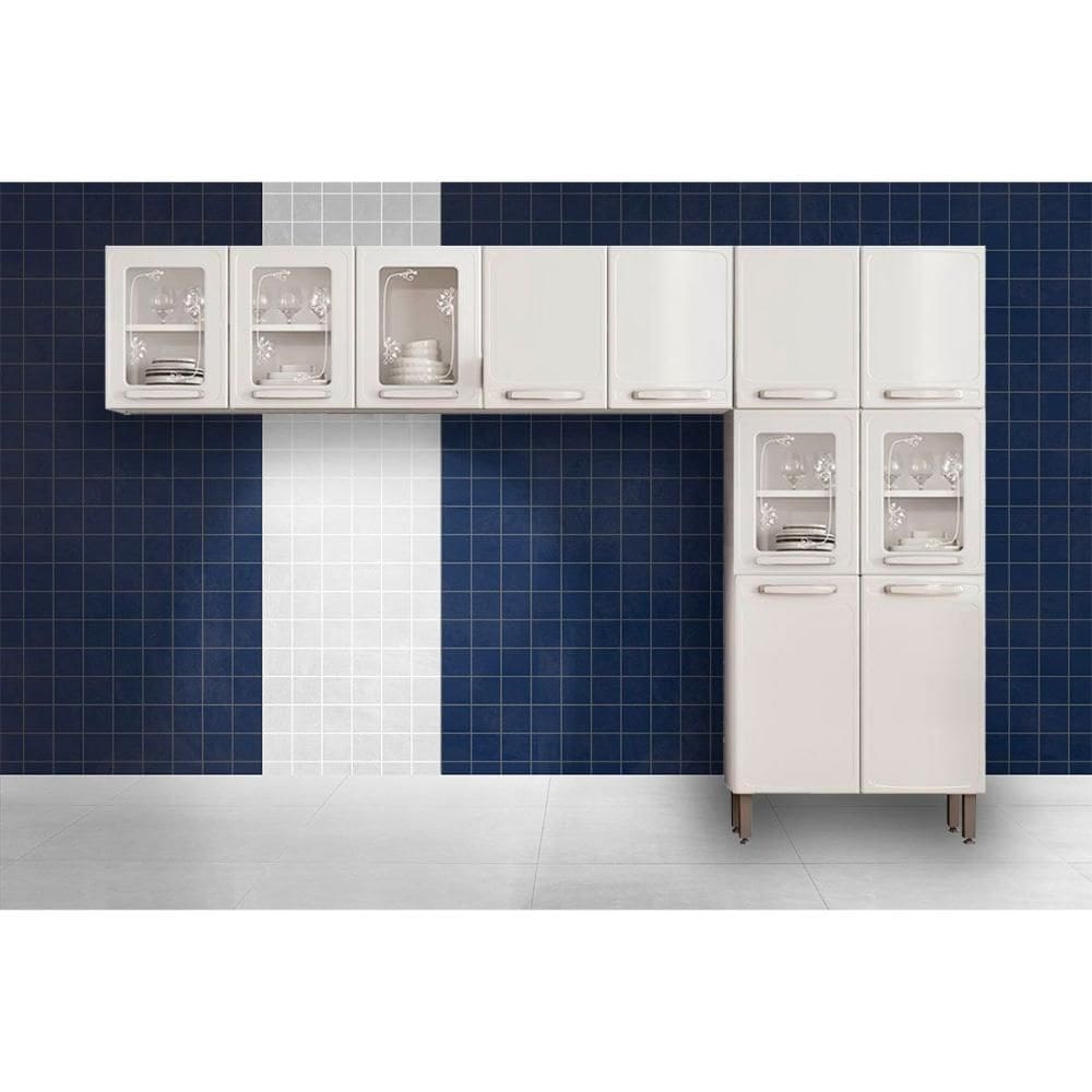 Cozinha Modulada Bertolini Evidence 3 Peças (2Aéreos+1Paneleiro) CPT53 Branco-Bertolini