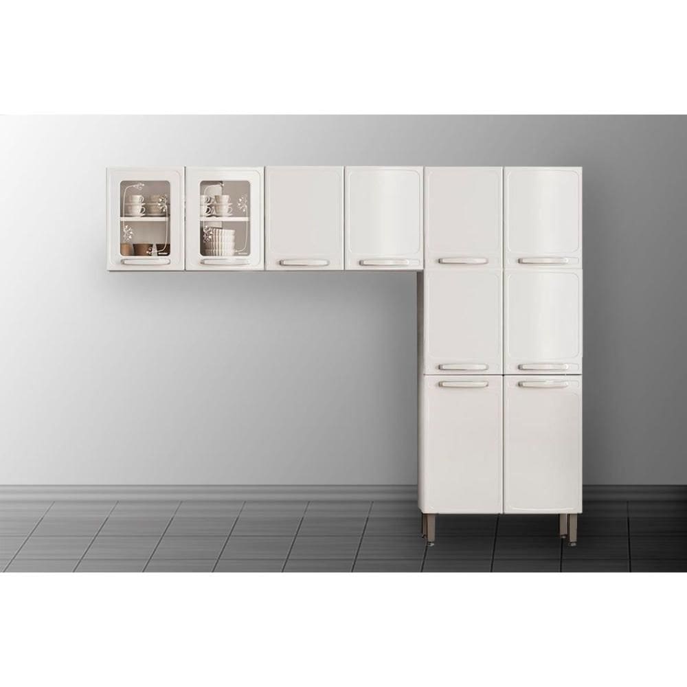 Cozinha Modulada Bertolini Evidence 3 Peças (2Aéreos+1Paneleiro) CPT58 Branco-Bertolini
