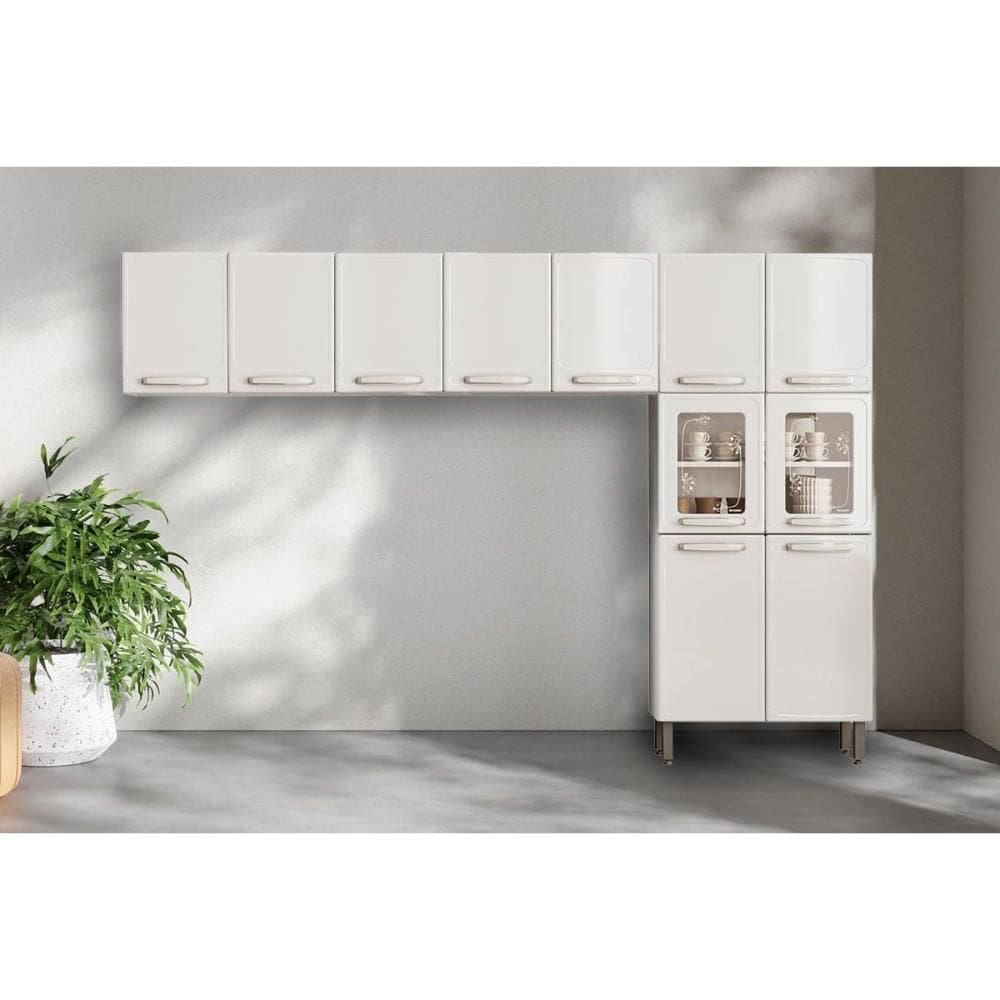 Cozinha Modulada Bertolini Evidence 3 Peças (2Aéreos+1Paneleiro) CPT63 Branco-Bertolini