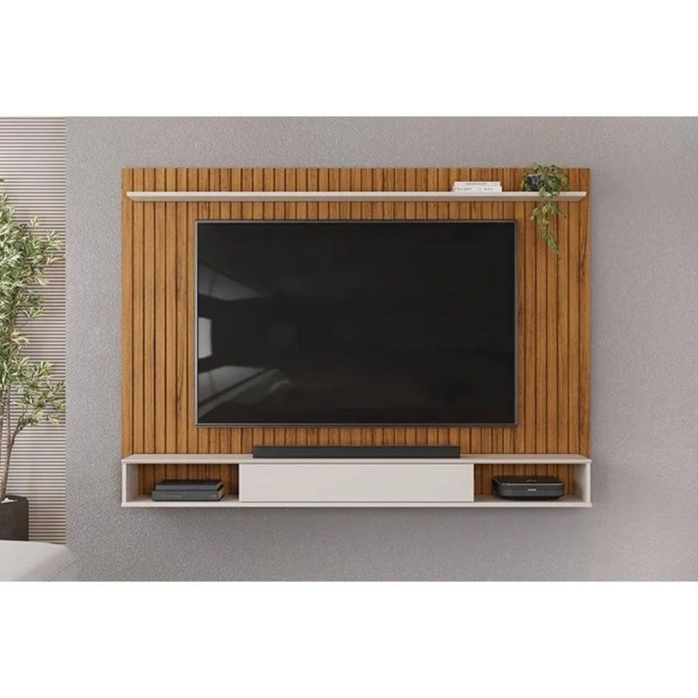 Home p/ TV até 70 Pol Rio 193x136cm Freijo/Off White - DJ Móveis