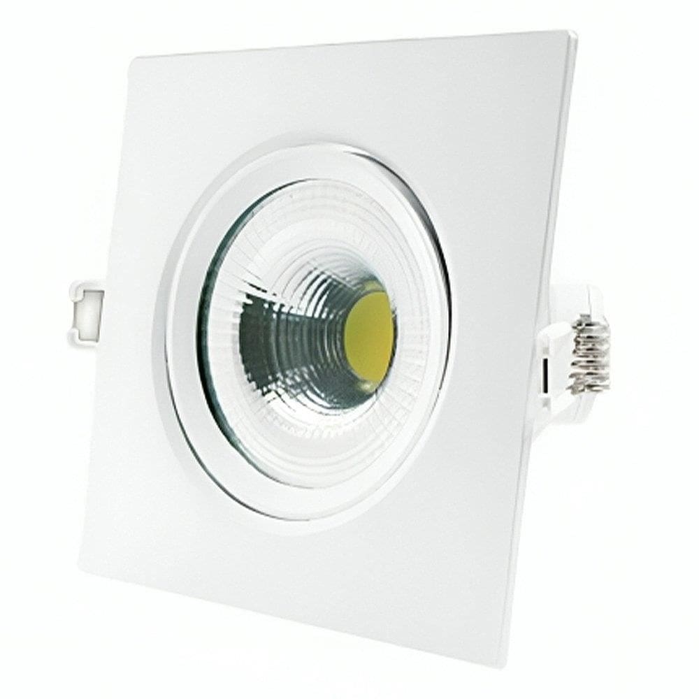 Spot Avant Led Authentic Quadrado de Embutir 5W Amarela 3000K 400 Lúmens