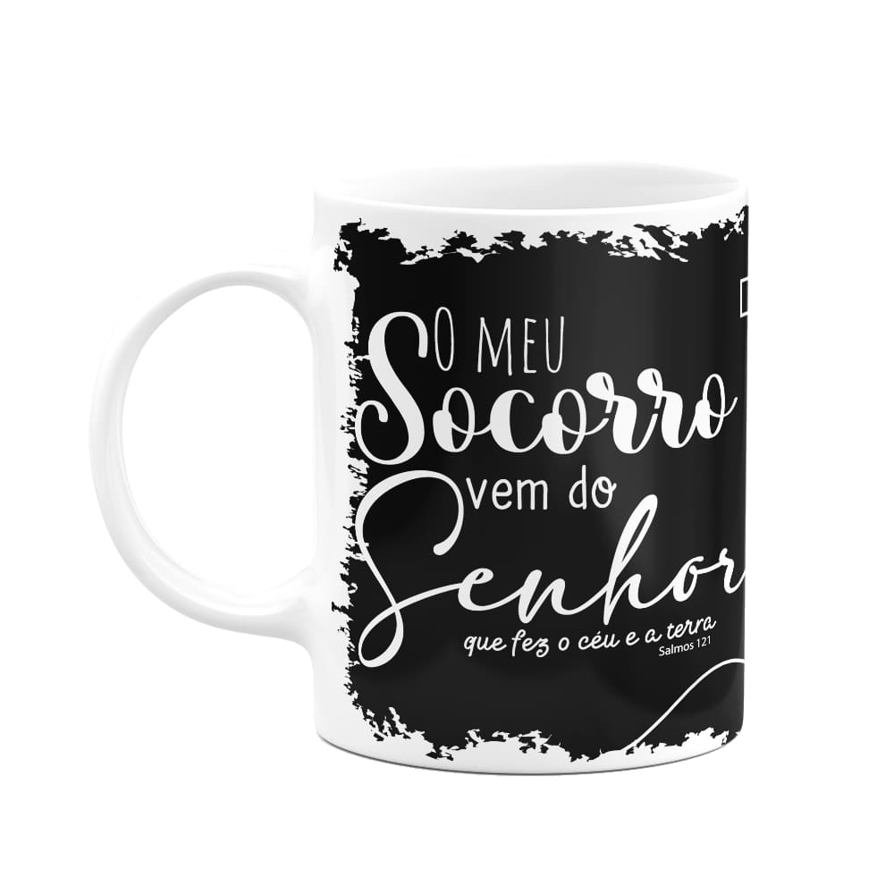 Caneca Religiosa Ore - O meu socorro vem do meu senhor - M3