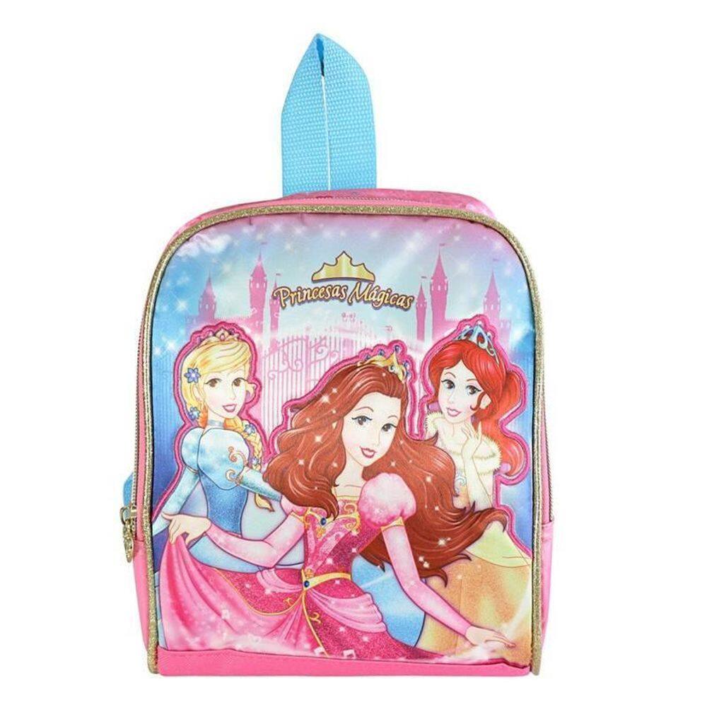 Lancheira Térmica Escolar Infantil Tema Princesas Mágicas