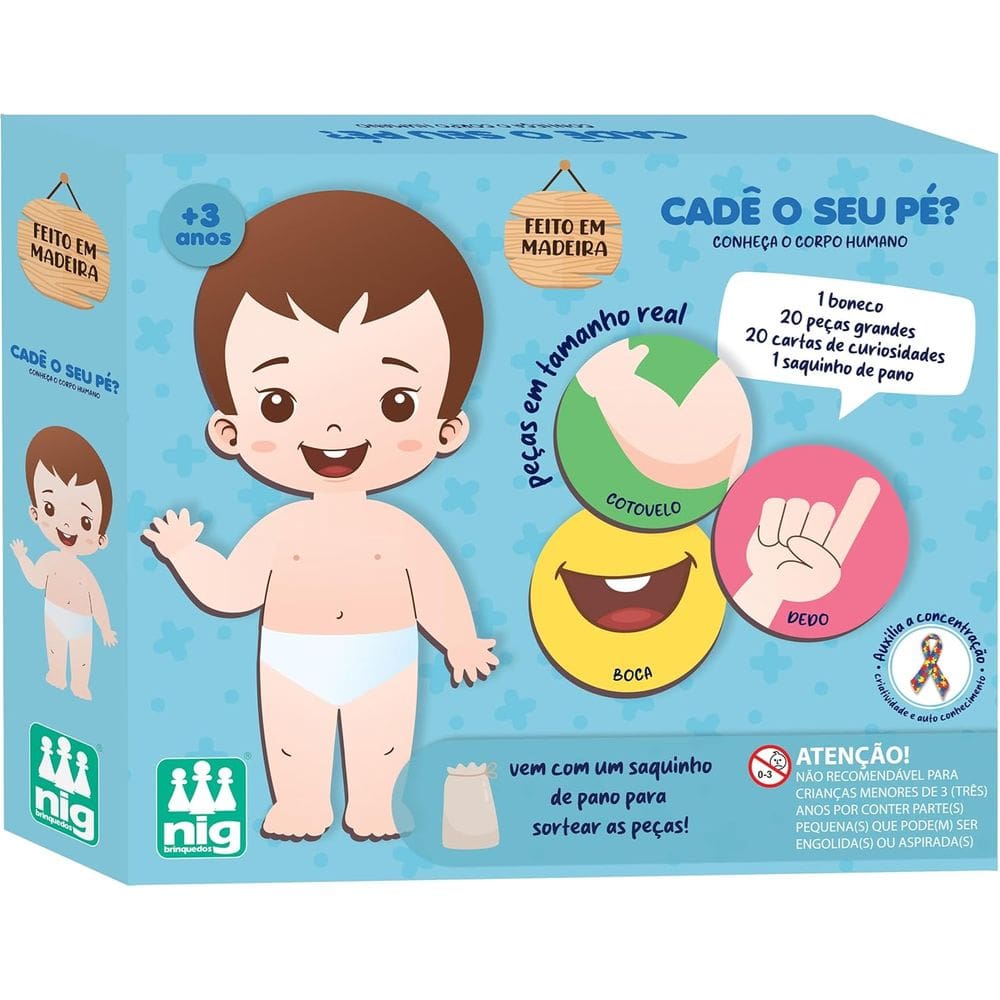 Jogo Educativo Cadê O Seu Pé - Nig