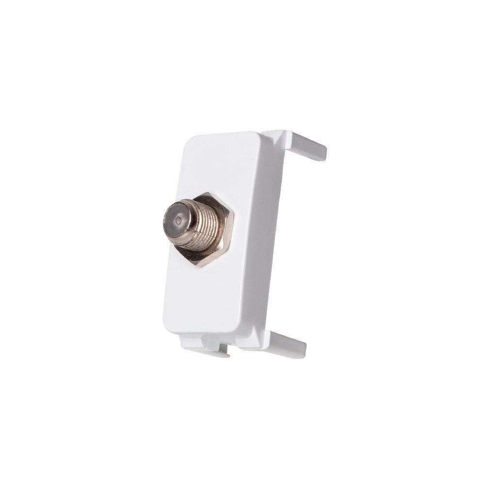 Módulo Tomada Antena de TV MarGirius B3 para Cabo Coaxial Branco