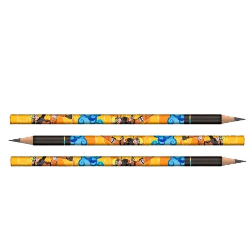 Lápis HB Preto Naruto Shippuden com 3 - 609973 - Tris