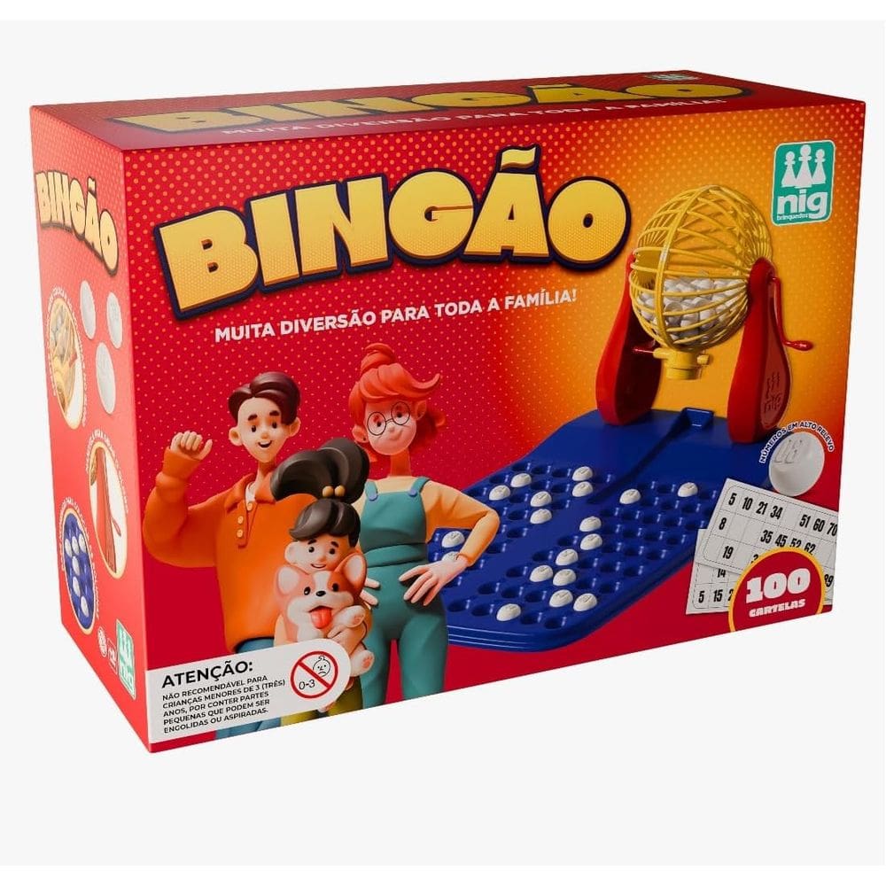 Jogo Bingão - 100 Cartelas - Nig