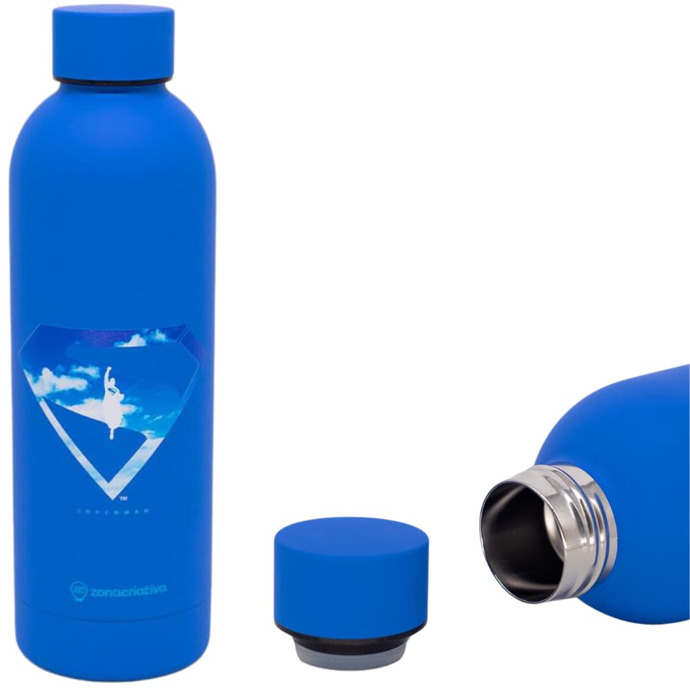 Garrafa Superman Térmica 6 Horas Quente Gelada 600ml Oficial DC